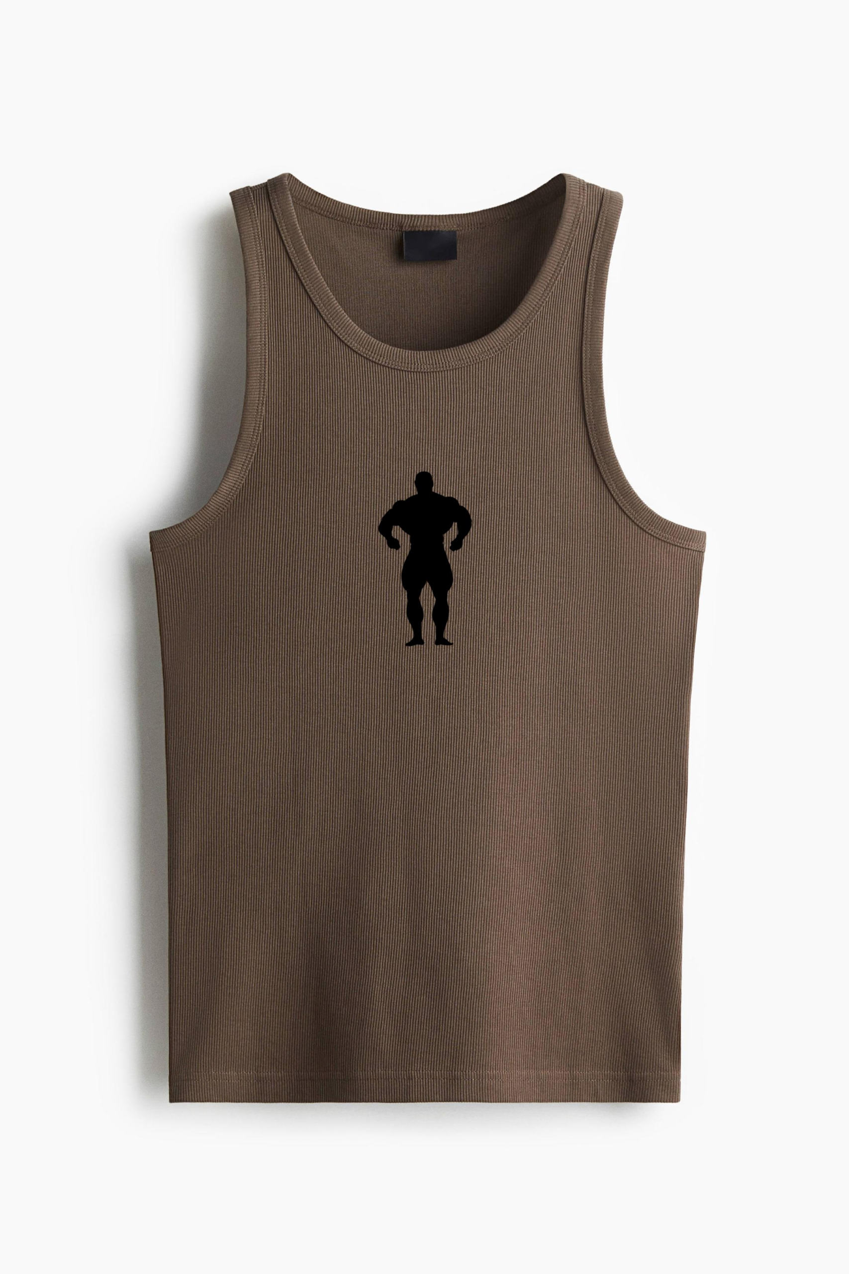 Bodybuilder Muscle Man Silhouette Classic Unisex Tank Top