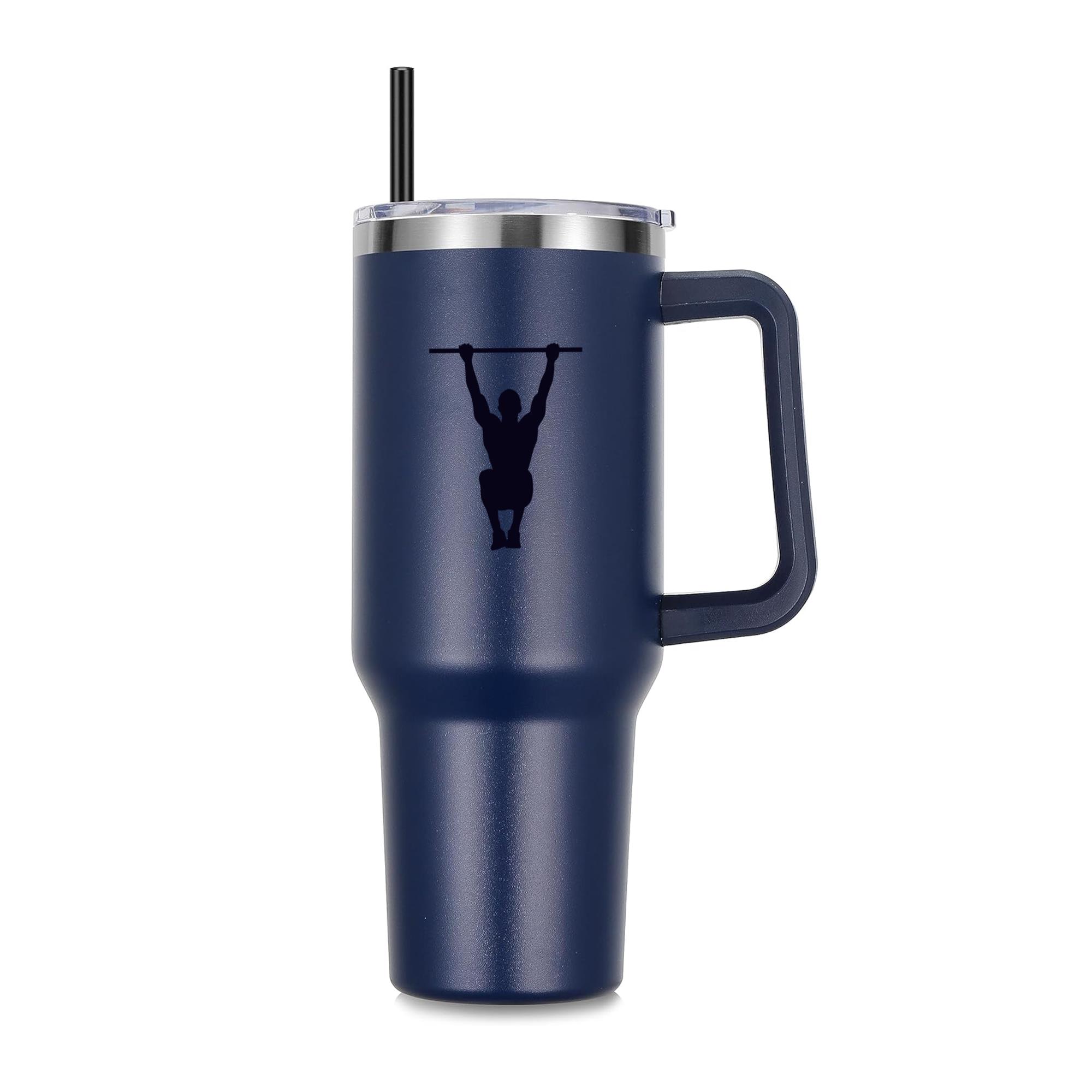 Hanging Knee Raises Crossfit Silhouette 40oz Stainless Steel Tumbler