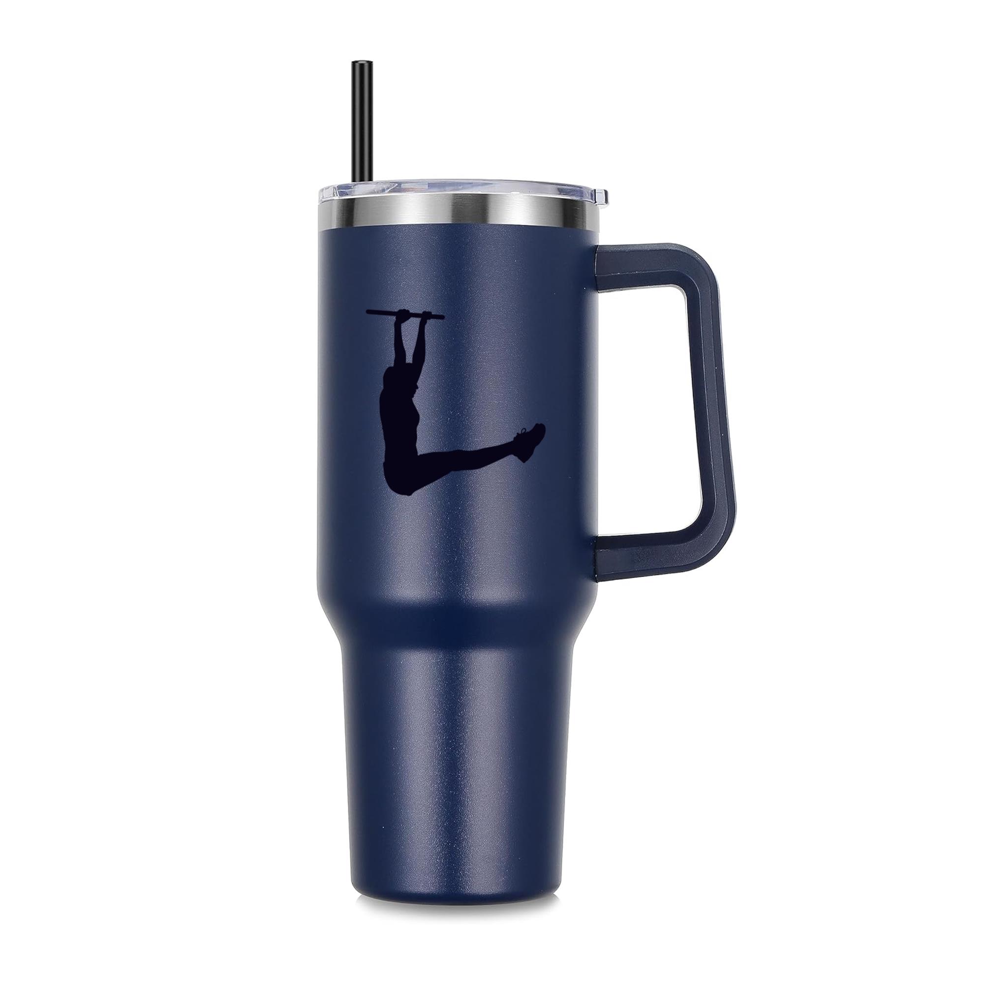 Hanging Leg Raises Crossfit Silhouette 40oz Stainless Steel Tumbler