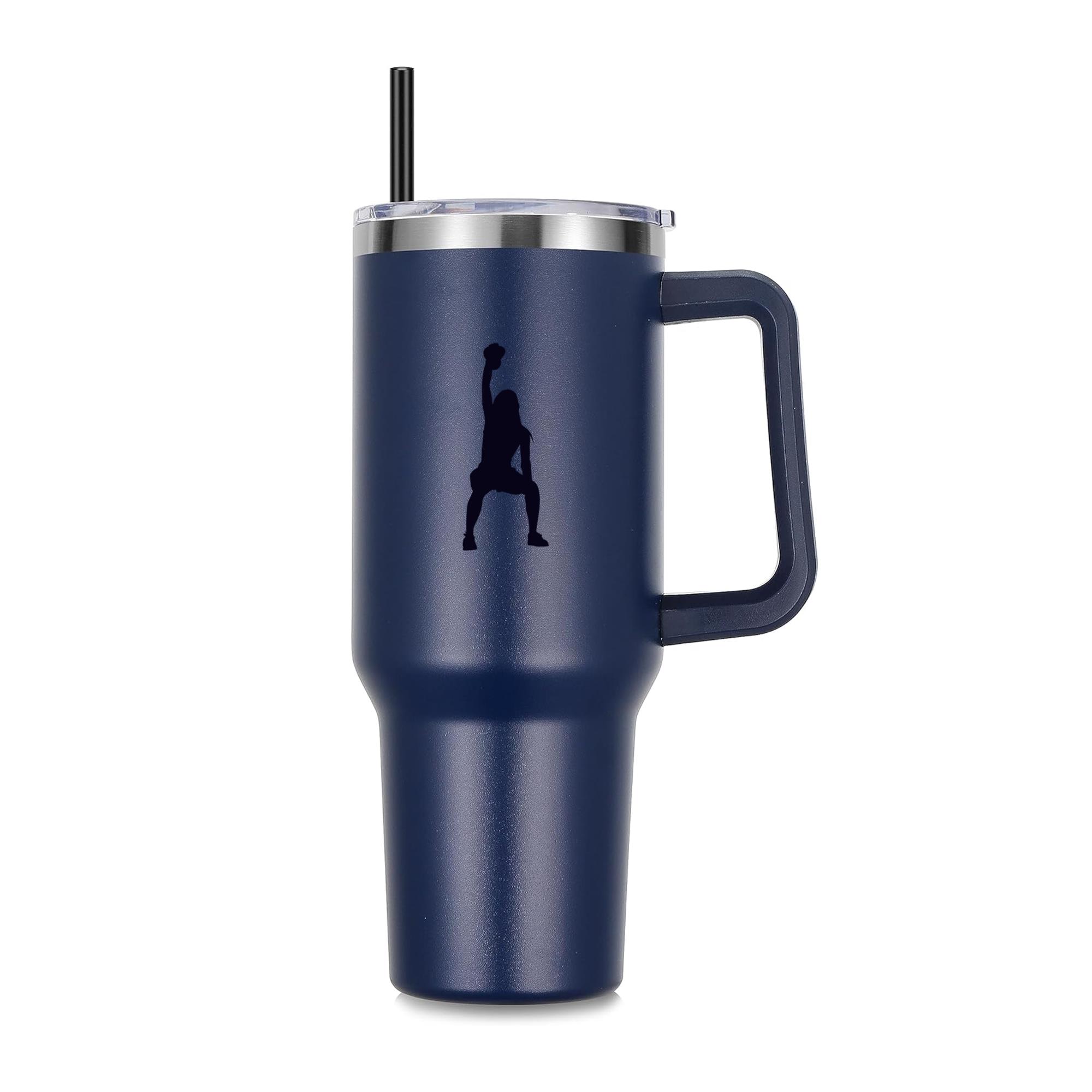 Kettlebell Lifting Crossfit Silhouette 40oz Stainless Steel Tumbler