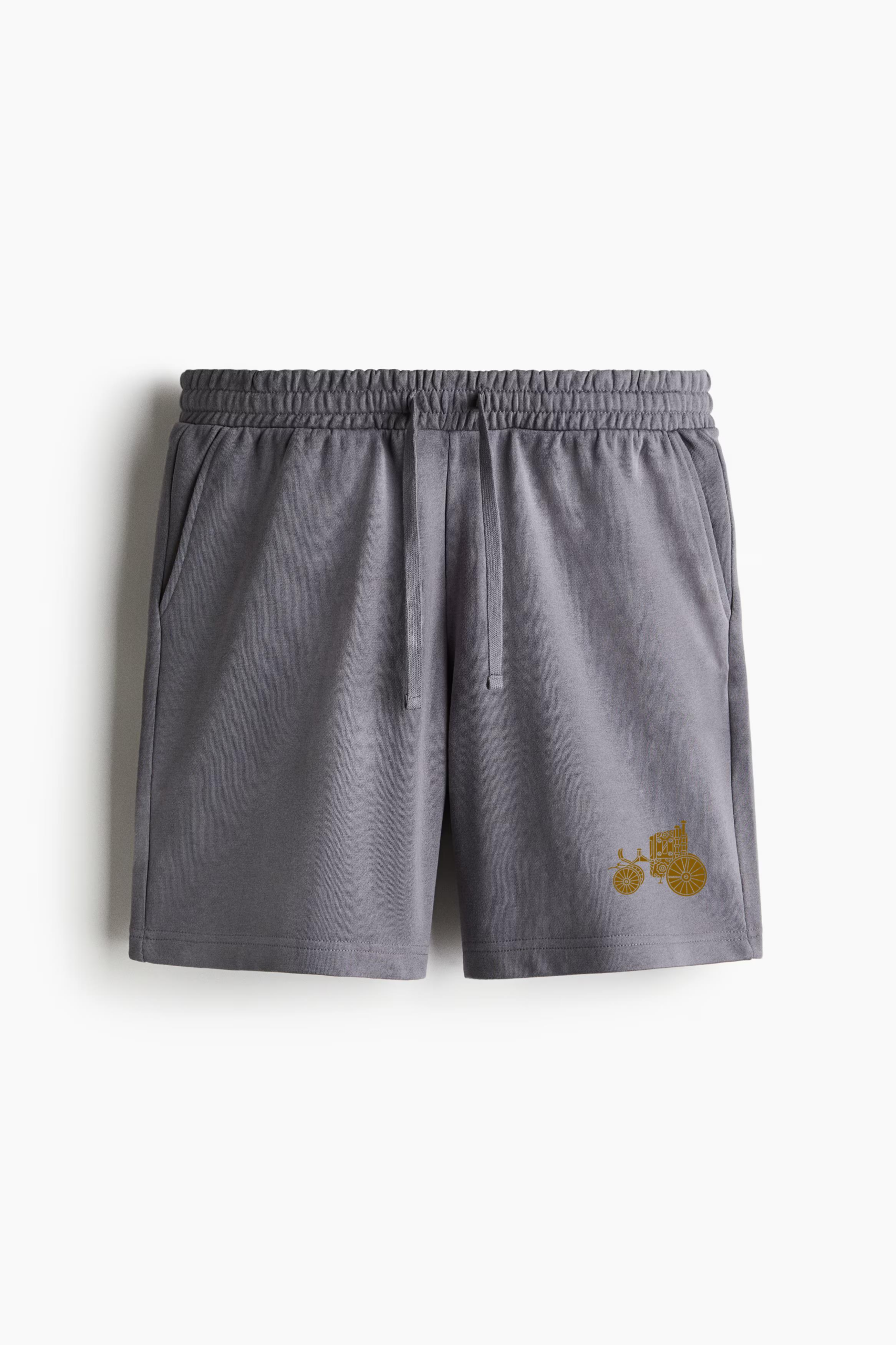 Old Fashioned Steam Engine Regular-Fit Canvas Shorts