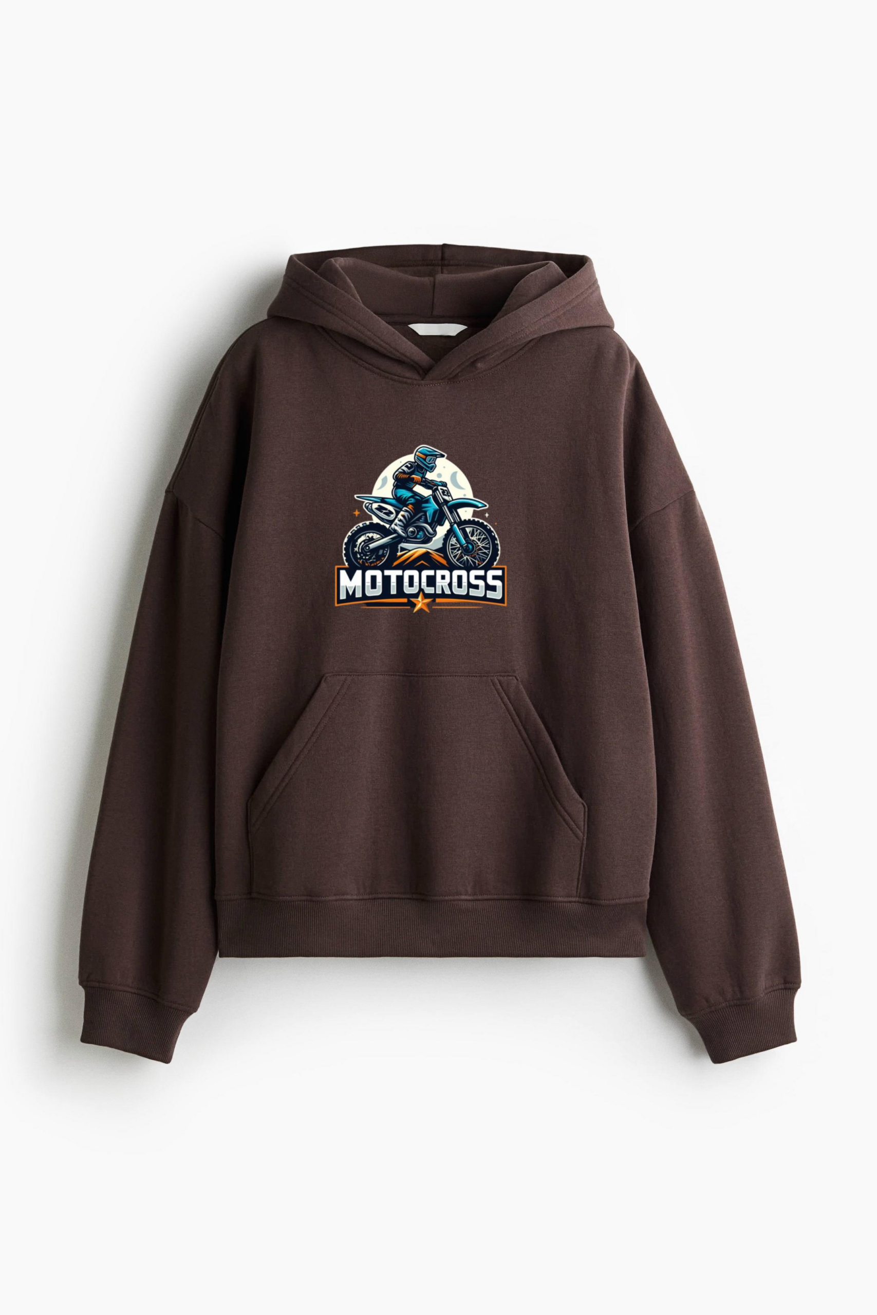 Outrider Motorbike Focused Classic Oversized Fit Printed Hoodie